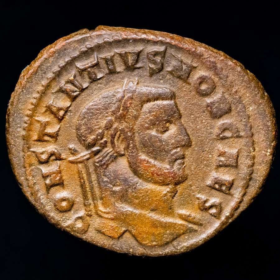 Roman Empire. Constantius (AD 305-306). Large Follis Rome, circa 299 GENIO POPVLI ROMANI / T✱ The Genius of the Roman people standing front.  (No reserve price) #1.0