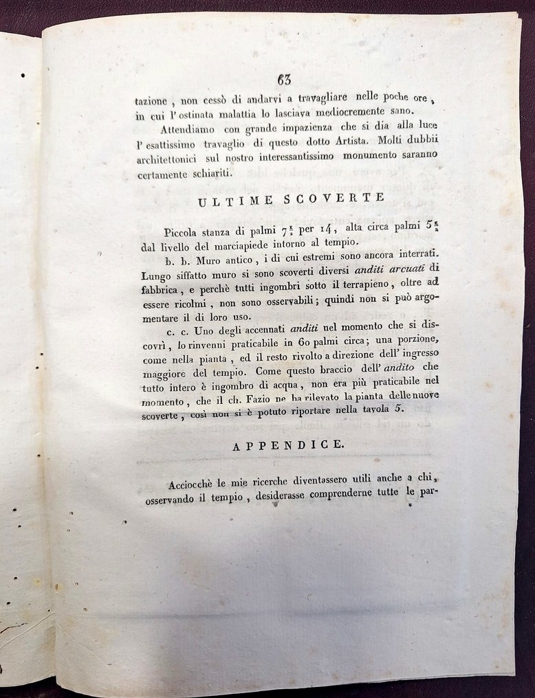 Canonico D. Andrea De Jorio - Ricerche sul Tempio di Serapide in Pozzuoli - 1820 #2.1