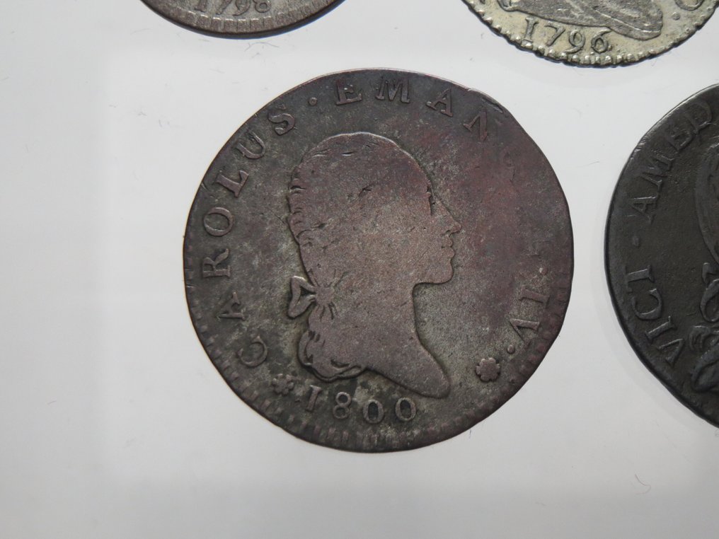 意大利， 撒丁岛王国 Lotto di 5 monete (XVIII secolo)  (没有保留价) #4.3