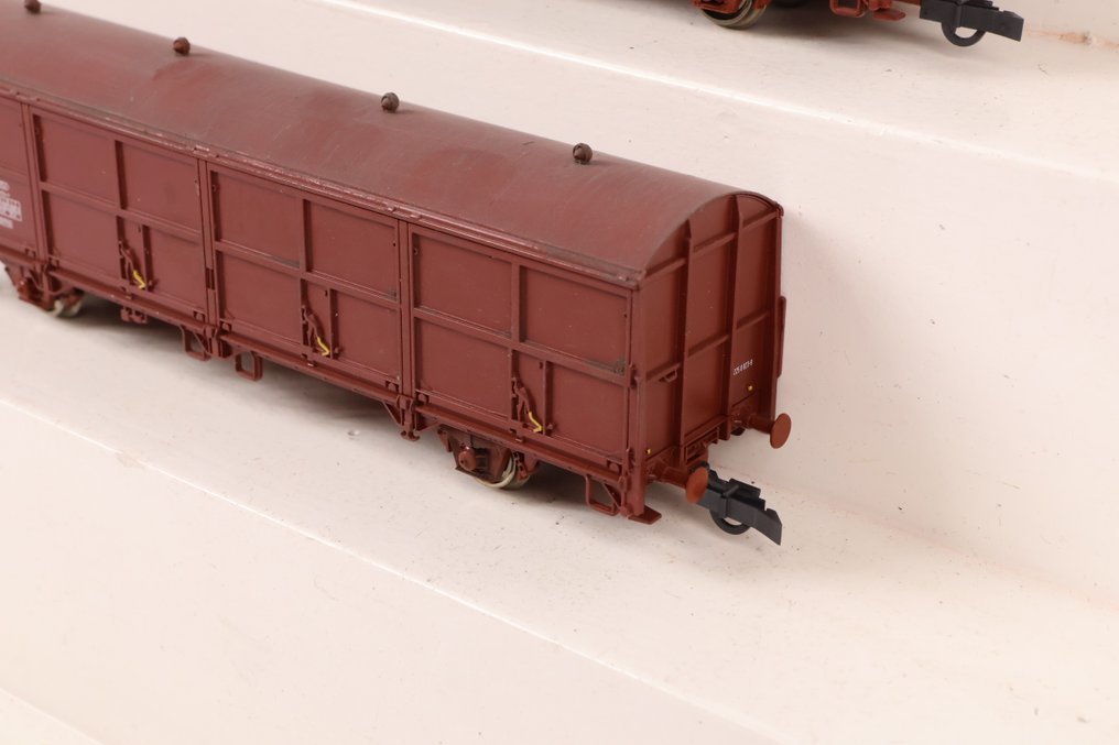 Roco H0 - Τρένο μοντελισμού μεταφοράς εμπορευμάτων (3) - Τρία βαγόνια Hbis. - NS #4.3