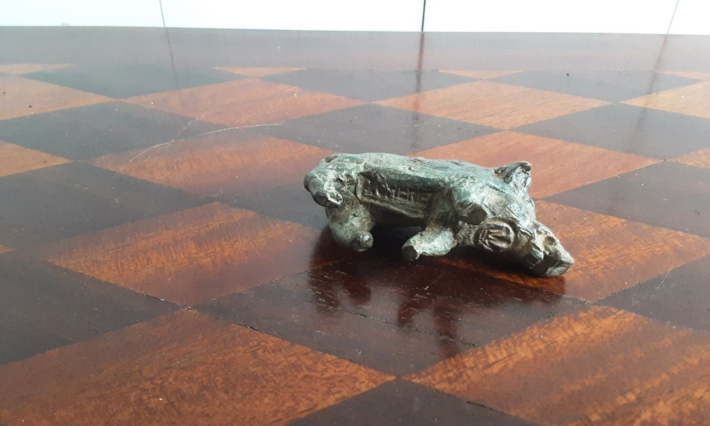 P. Chenet - Staty, everzwijn - 4 cm - Brons #3.2