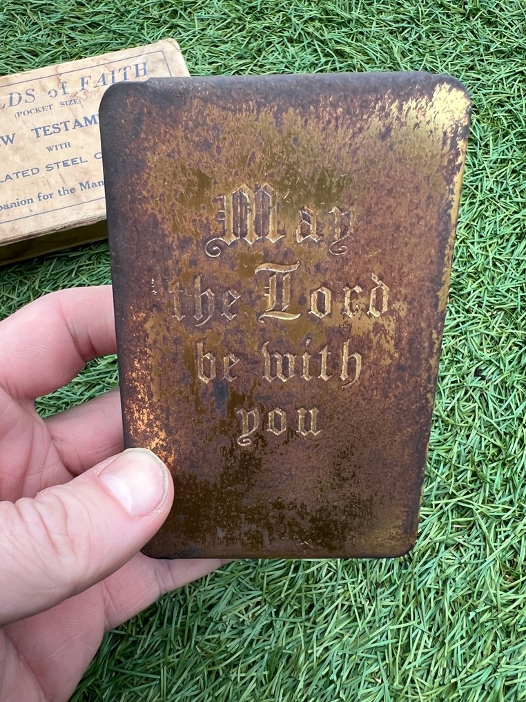 Βιβλίο με θωράκιση καρδιάς του αμερικανικού στρατού - σε αυθεντικό κουτί αποστολής - με όνομα, - Στρατιωτικός εξοπλισμός - 1943 #3.2