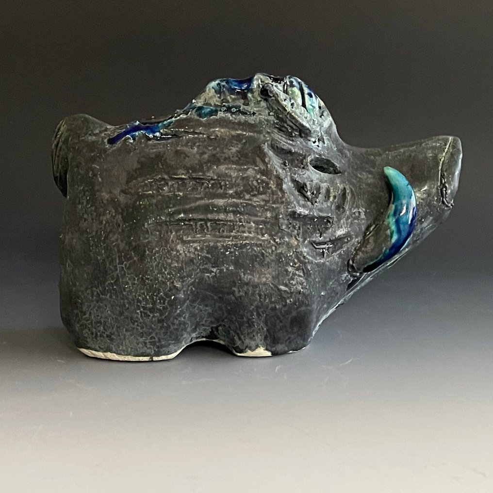 Seto Ware Tsunasuke Kato | Boar Figurin | Zodiac - Statuetta - Usuke Kiln - Argilla #2.1