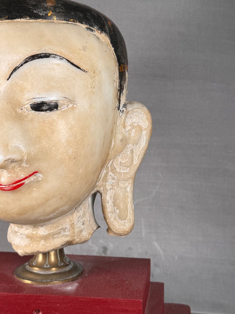 玩具人偶 - Marble head  buddha - 大理石 - 缅甸 #4.3