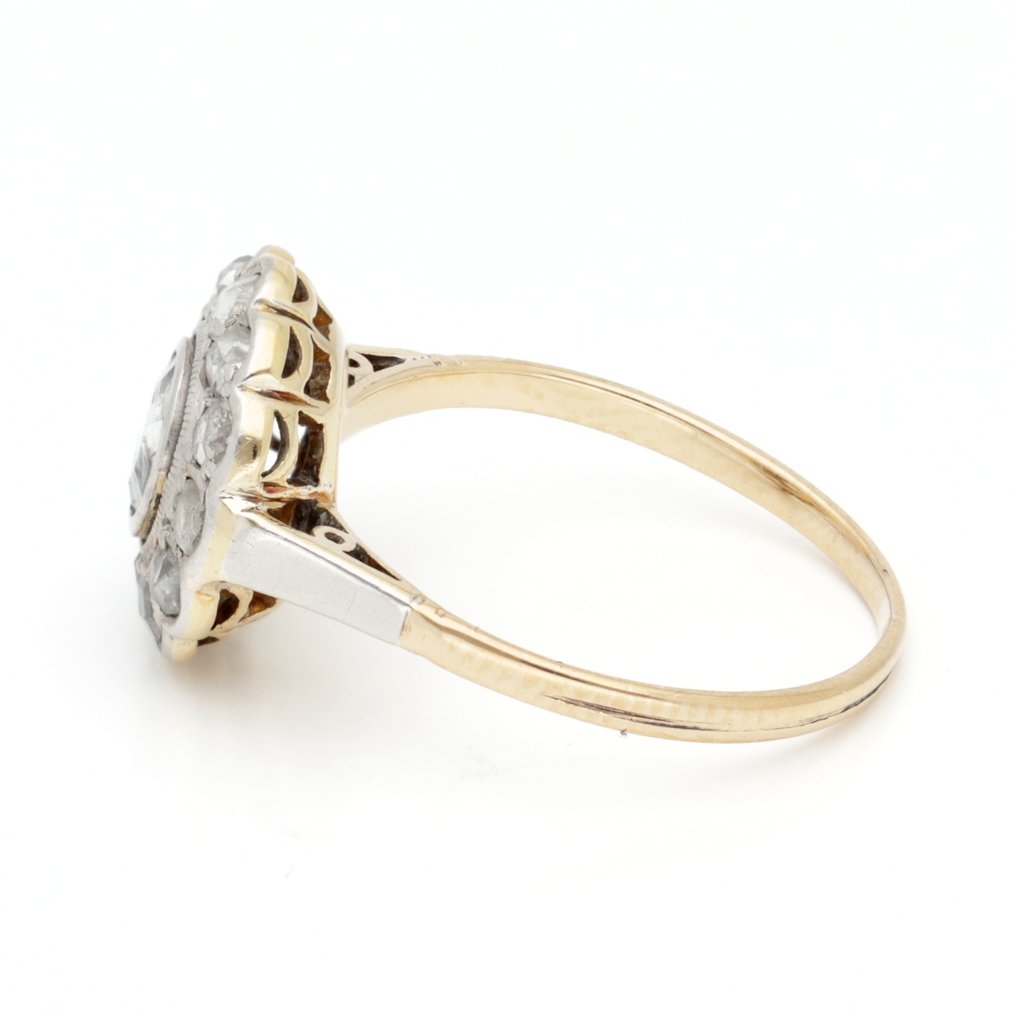 Bague - 18 carats Or jaune Diamant (Naturelle)  #2.1