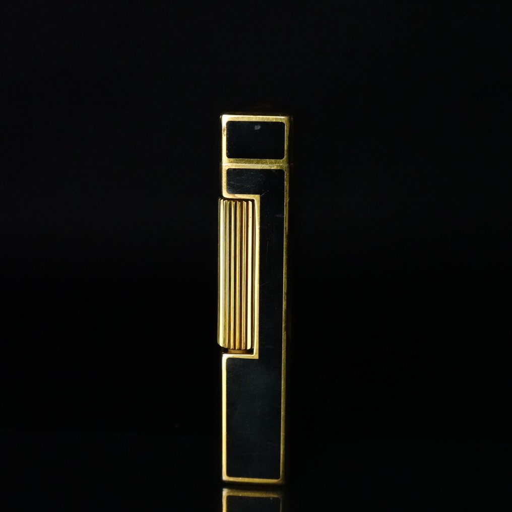 Dunhill - Black Lacquer with Gold Leaf Inlay Rollagas Lighter - 没有保留价 - 打火机 - 镀金, 拉克黑 #2.1