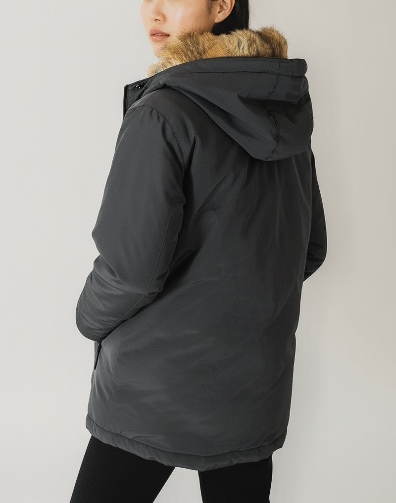 WOOLRICH Exclusive glamour Bomber REAL fur Boulder Coat down Jacket - No reserve price - Tg. M - Coat #2.1