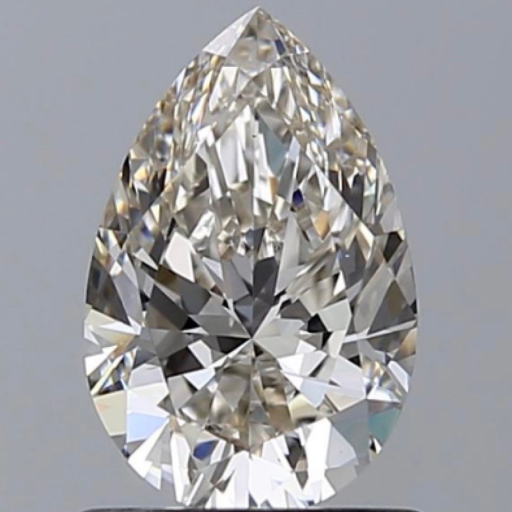 1 pcs Diamond  (Natural)  - 0.90 ct - Pear - J - VS1 - Gemological Institute of America (GIA) #1.0