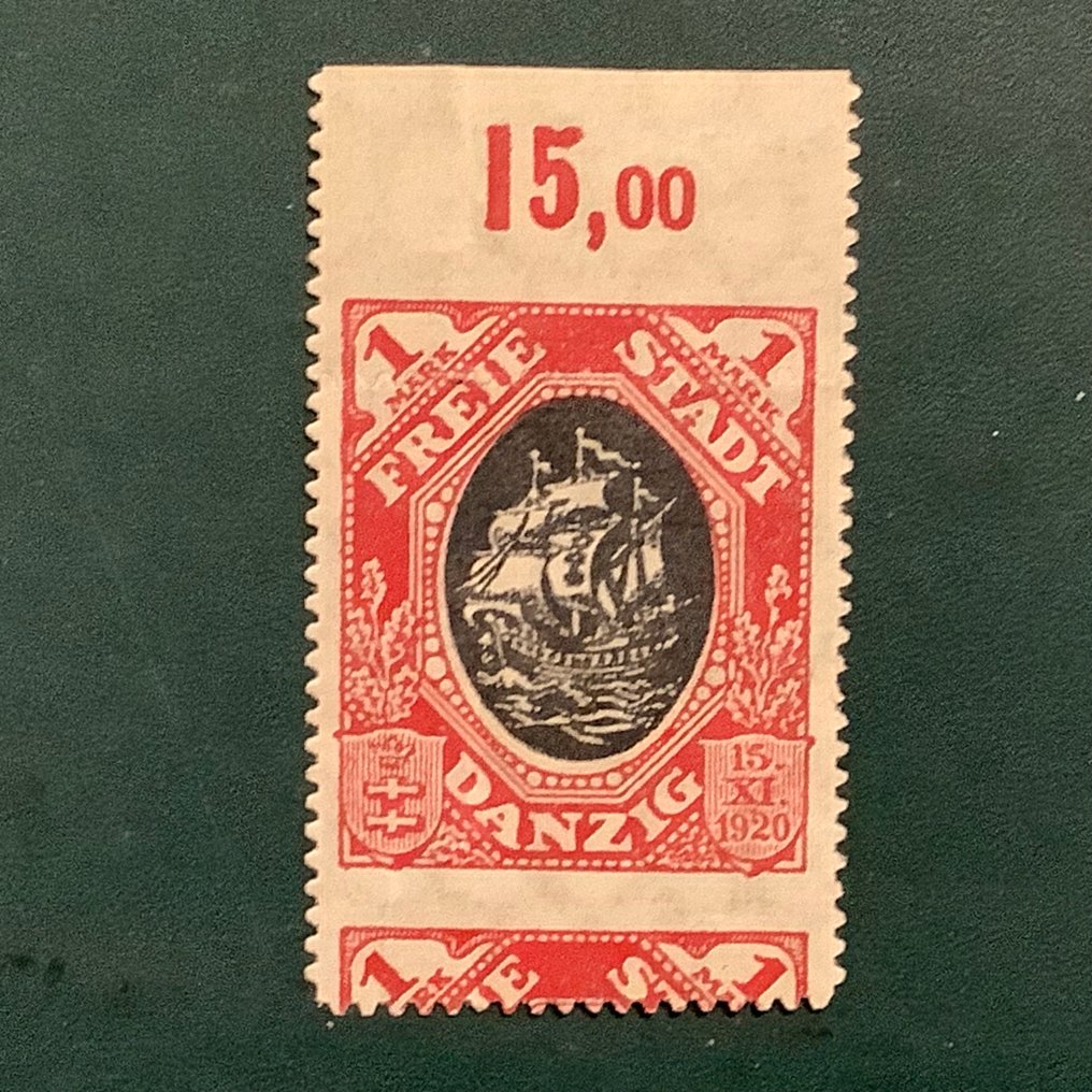 German Empire 1921 - Mark with upper edge fully incorrectly notched. - Michel 58 #1.0