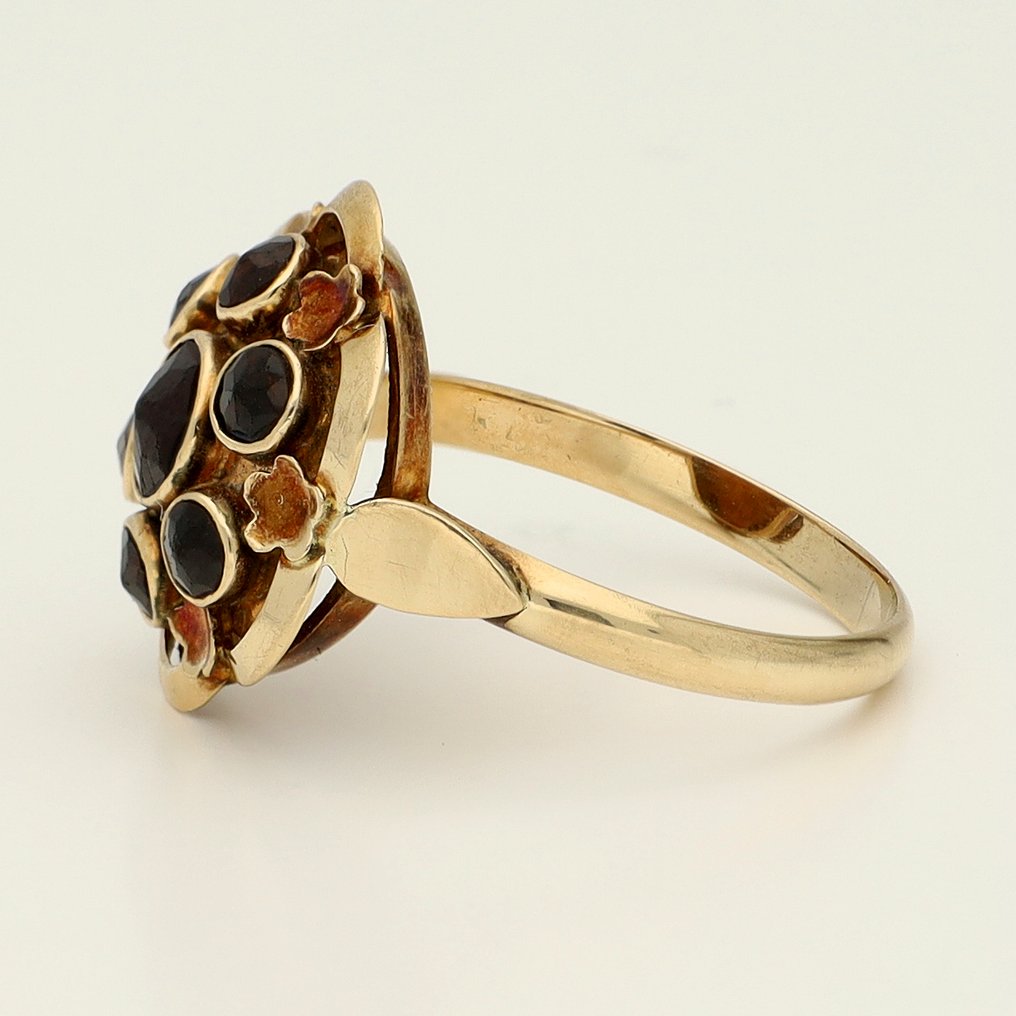 No reserve price - Ring - 14 kt. Yellow gold - Grenade #1.0