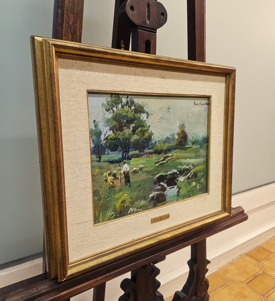 Miquel Serra Escriba (1947) - NO RESERVE - Shepherd on the riverbank #4.3