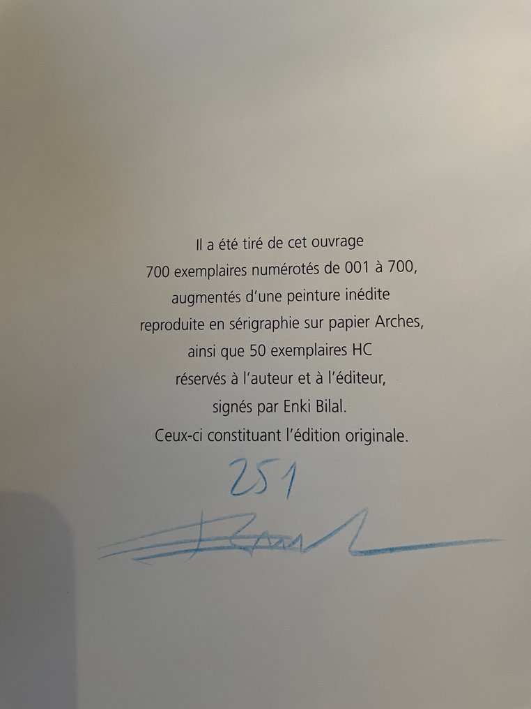 Bilal - Bleu sang + tiré à part - C + emboitage - 1 Album - Limited edition - 1994 #2.1