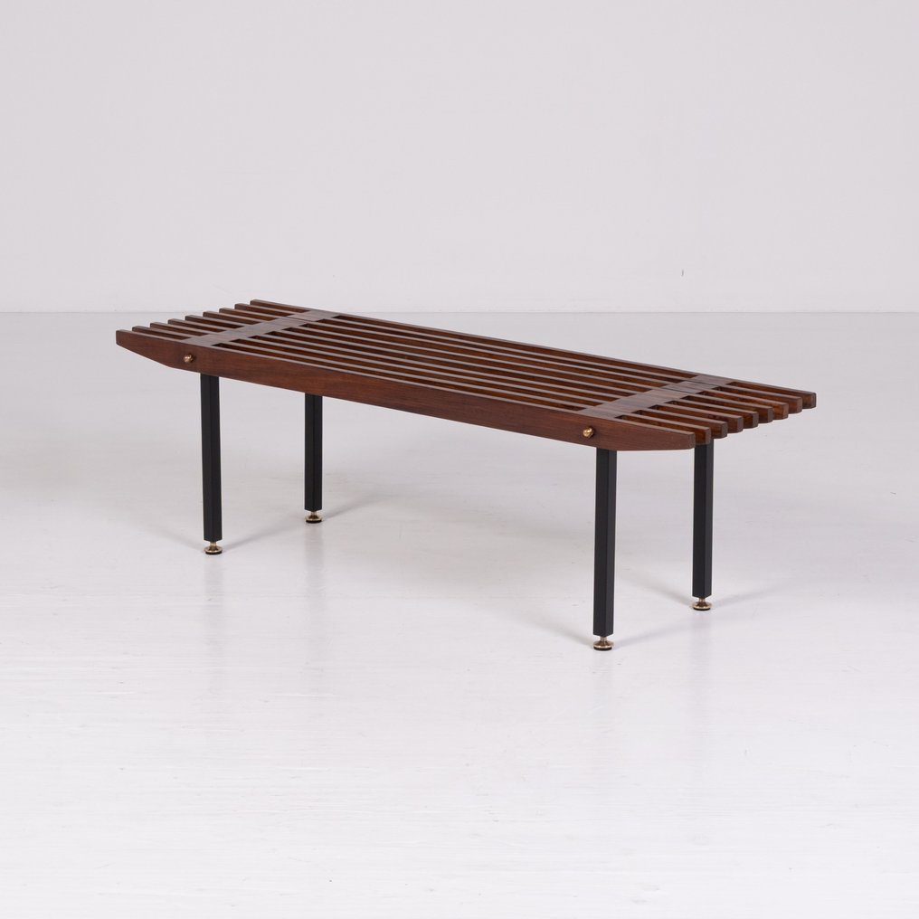 Πάγκος - Ορείχαλκος, Μέταλλο, Teak - Ιταλία τη δεκαετία του '50 #4.3