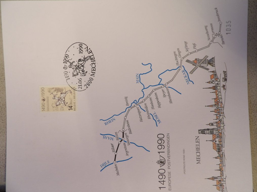 Suske en Wiske - De Kleine Postruiter - luxe fluwelen hc - 1 x 豪华版 - 第一版 - 1990 #1.0