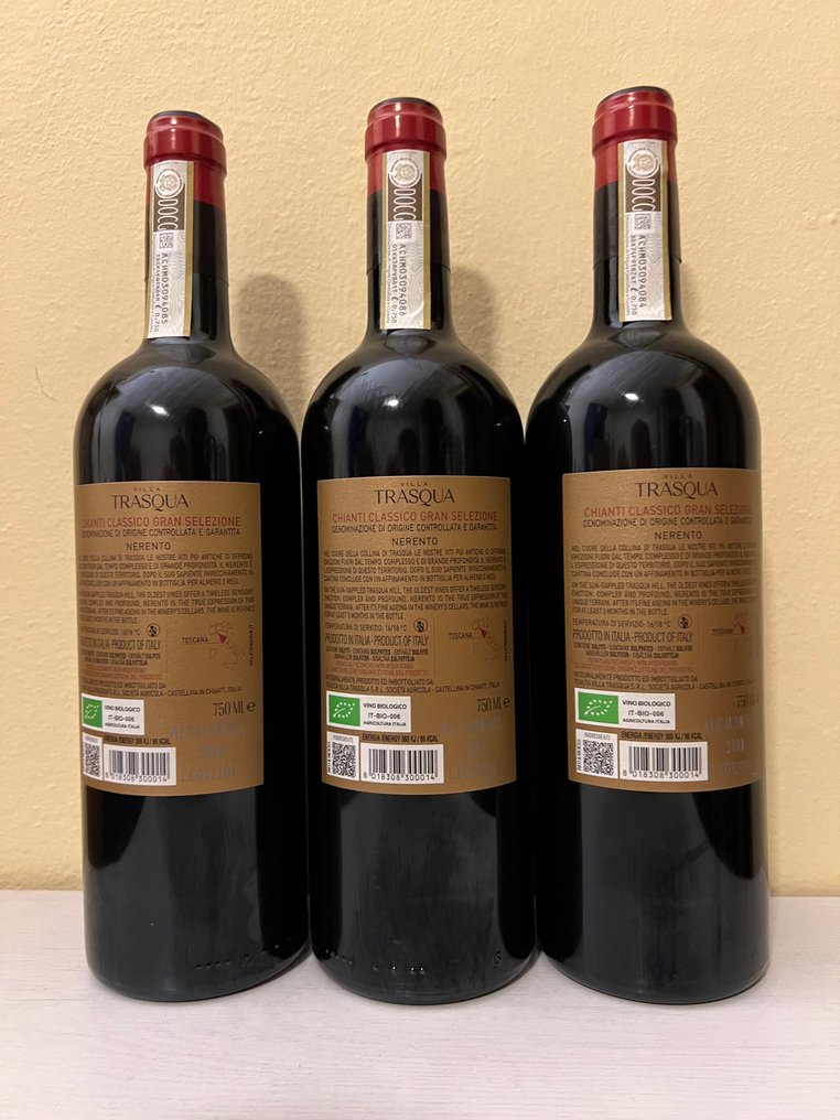 2018 Villa Trasqua, Nerento Gran Selezione - Chianti Classico, Τοσκάνη DOCG - 3 Bottles (0.75L) #1.0
