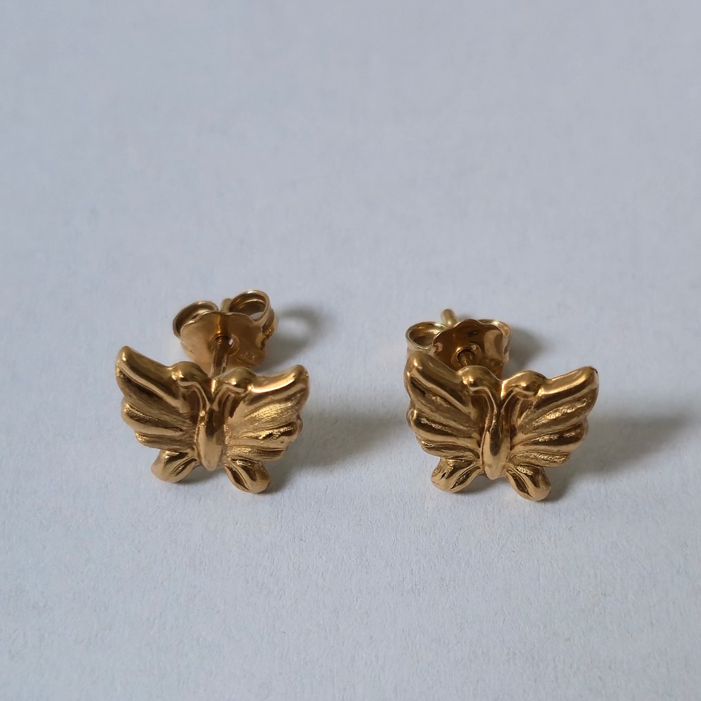 Ingen mindstepris - Øreringe - 18 kraat Gulguld #1.0