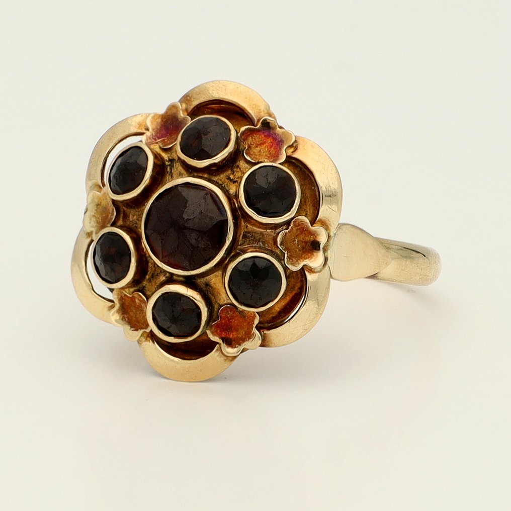 No reserve price - Ring - 14 kt. Yellow gold - Grenade #1.0