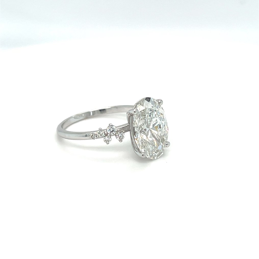 Δαχτυλίδι - 14 καράτια Λευκός χρυσός -  4.26ct. tw. Διαμάντι (Εργαστηριακής καλλιέργειας) - Διαμάντι #2.1