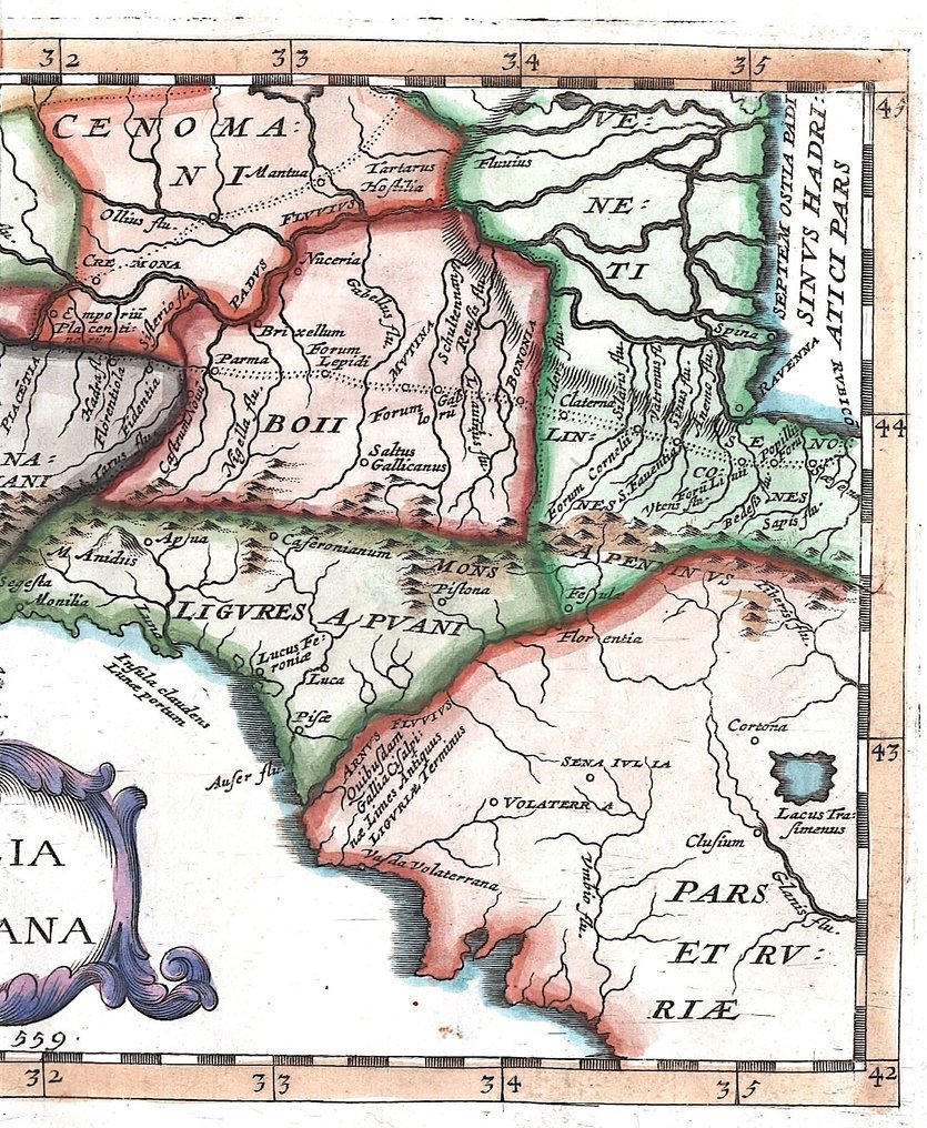 Italia - Piemonte, Toscana, Emilia Romagna, Liguria; P. Briet - Gallia Cispadana - 1649 #2.1