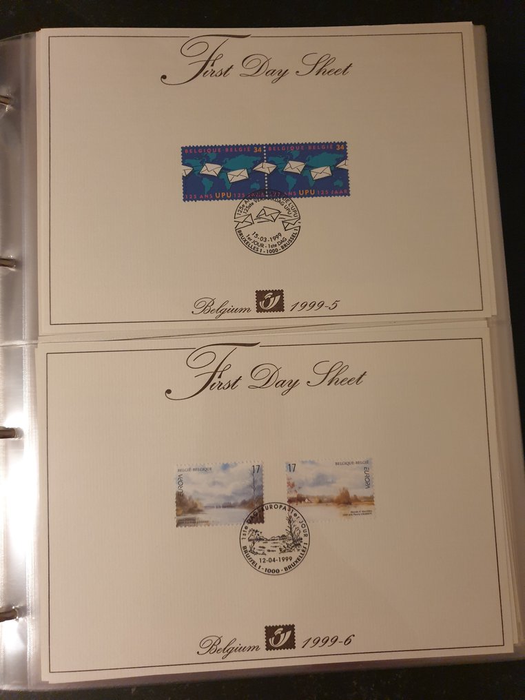 Βέλγιο 1999/2003 - Συλλογή First Day Sheets (FDS) σε άλμπουμ Leuchtturm με προστατευτική θήκη. #3.2