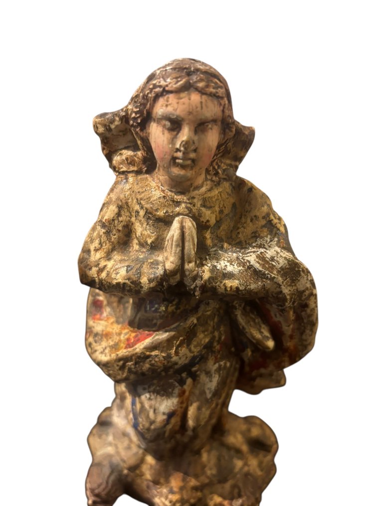 Figurine - Maagd Maria - Onbevlekte ontvangenis - Polychrome wood #2.1
