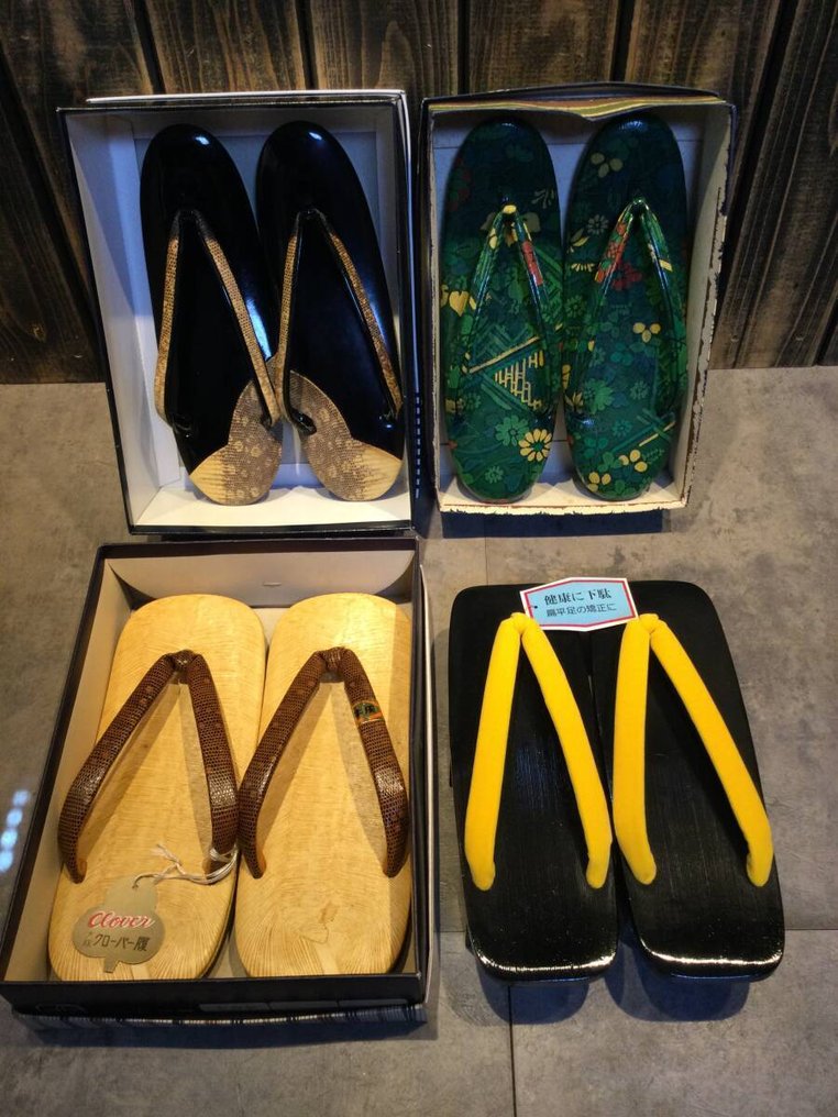 日式传统鞋套装 – Zori Geta Setta 4双未使用 - 日本 - 21世纪 #1.0