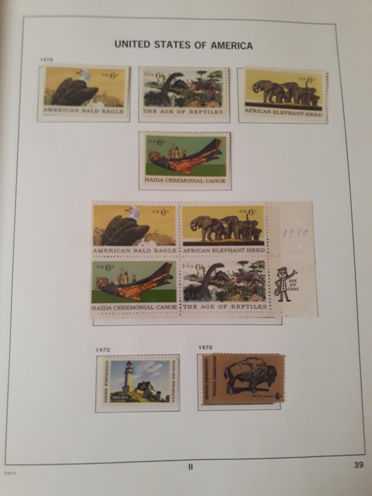 美國 1970/1998 - 在3本相册中的收藏（其中2本是DAVO） #3.2