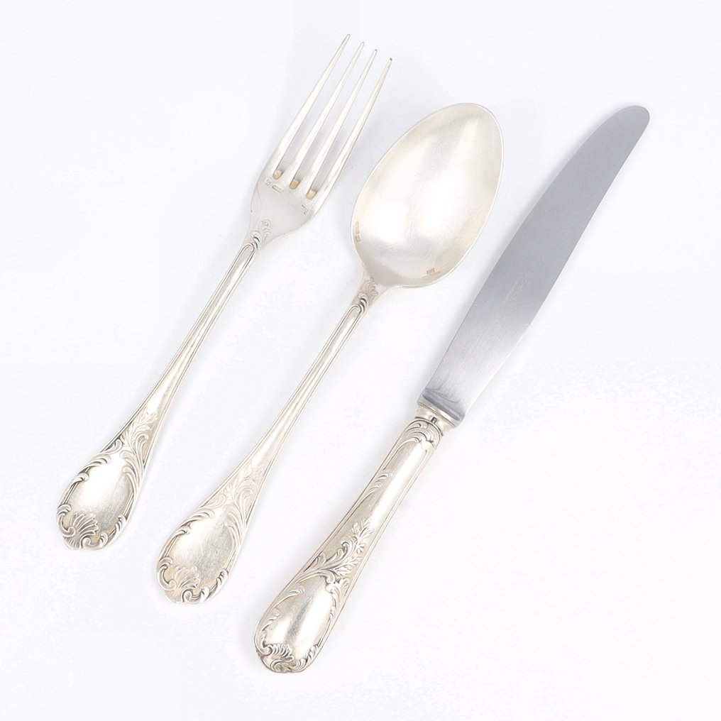 Christofle - Bestekset voor 6 personen - Model "Marly" - Servizio di posate (42) - Placcato argento #2.1