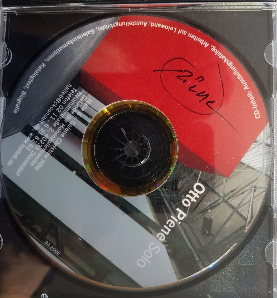 Signed; Otto Piene - CD-Rom (signed from Otto Piene) & 2. CD-Rom, artbook "PROFIL 5" - 1980 #1.0