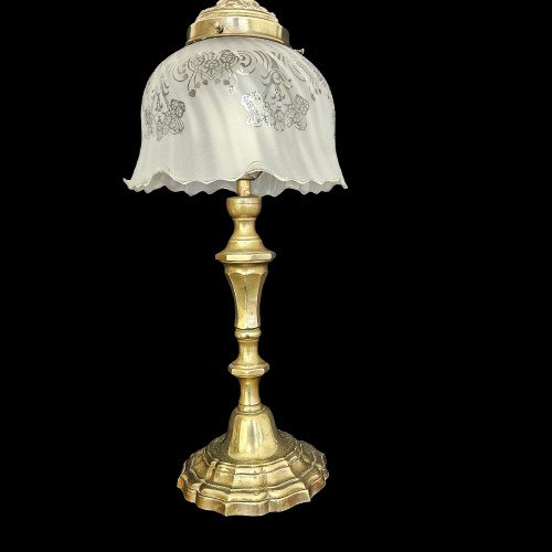 Bordlampe - Messing, Glass #1.0