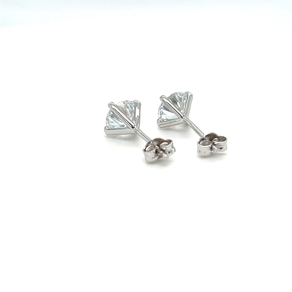 χωρίς τιμή ασφαλείας - Σκουλαρίκια - 14 καράτια Λευκός χρυσός -  2.01ct. tw. Διαμάντι (Εργαστηριακής καλλιέργειας) #4.3