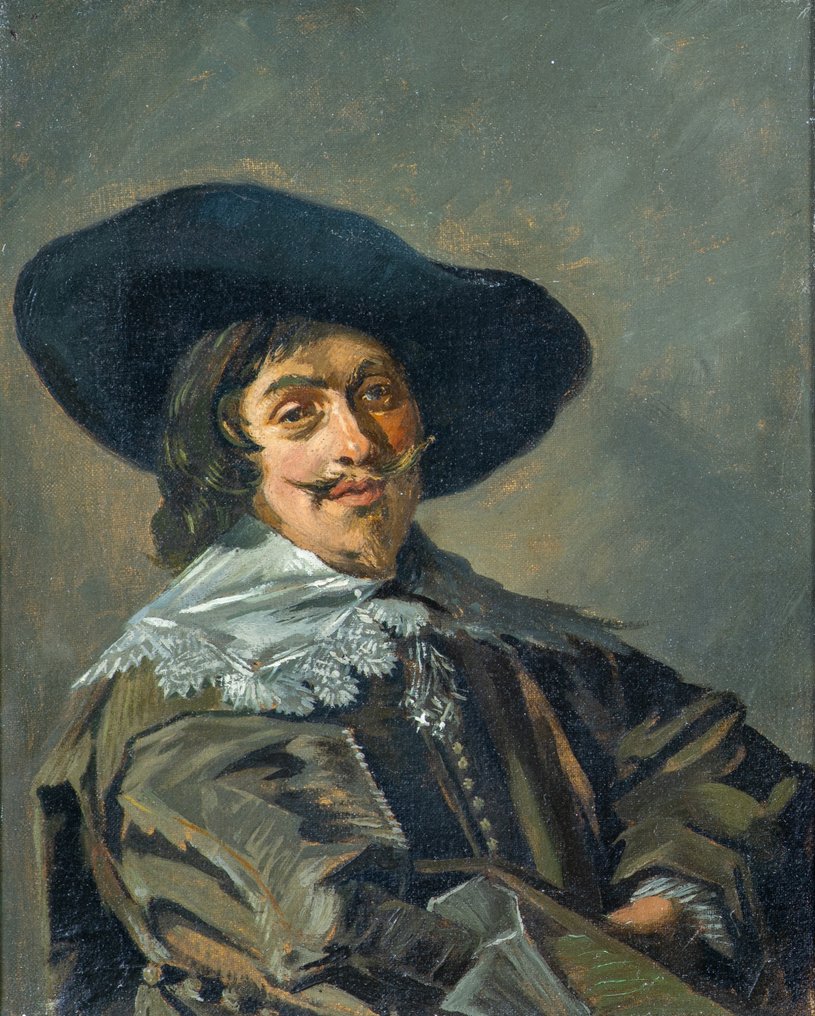 Frans Hals (1580-1666), Seguace di - Pendant Herenportretten (NO RESERVE) #4.3