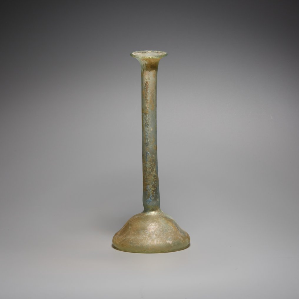 Romersk antik Glas Salve. 1. - 3. århundrede e.Kr. 14,6 cm højde. Eks Sotheby's. #3.2