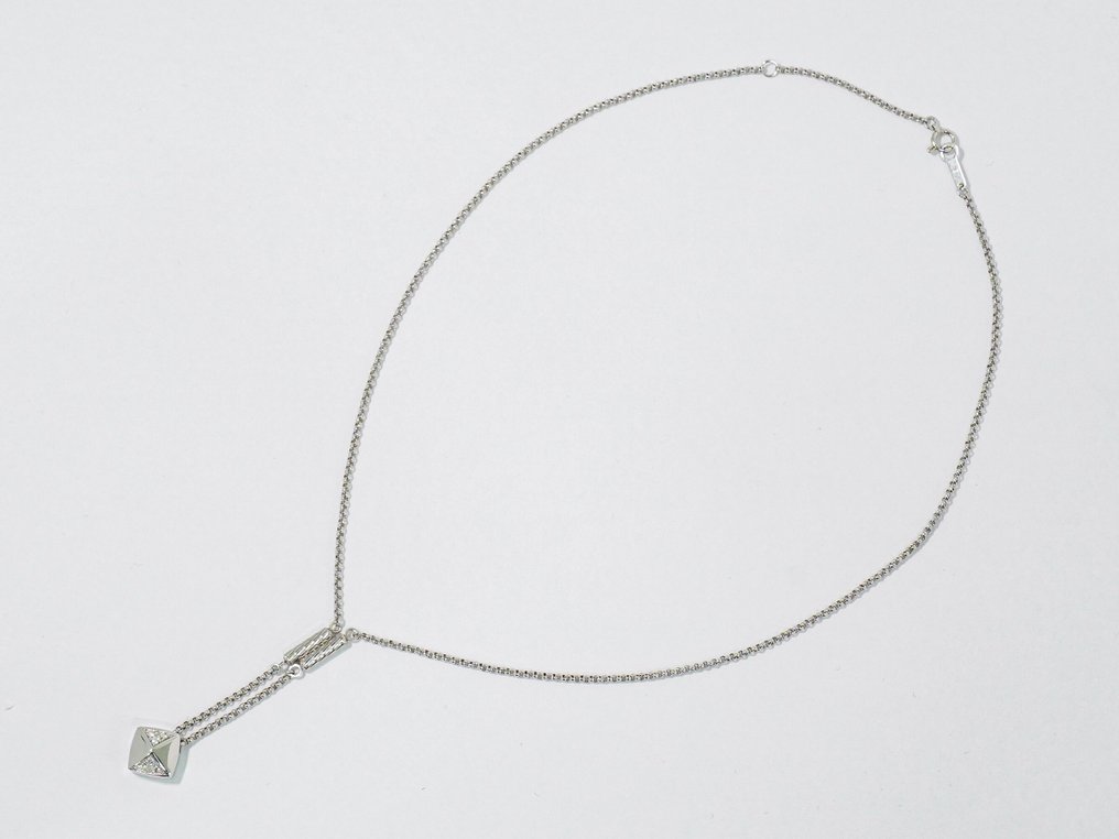 Tasaki - Κολιέ - 18 καράτια Λευκός χρυσός -  0.05ct. tw. Διαμάντι (Φυσικό)  #1.0