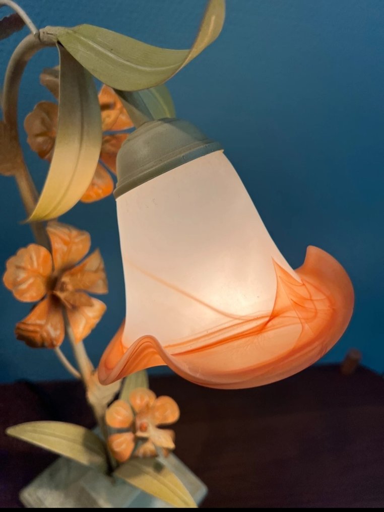 H. Kögl - Πορτατίφ κομοδίνου - Σφυρήλατος σίδηρος - Grand Lampadaire ανθώδες #3.2