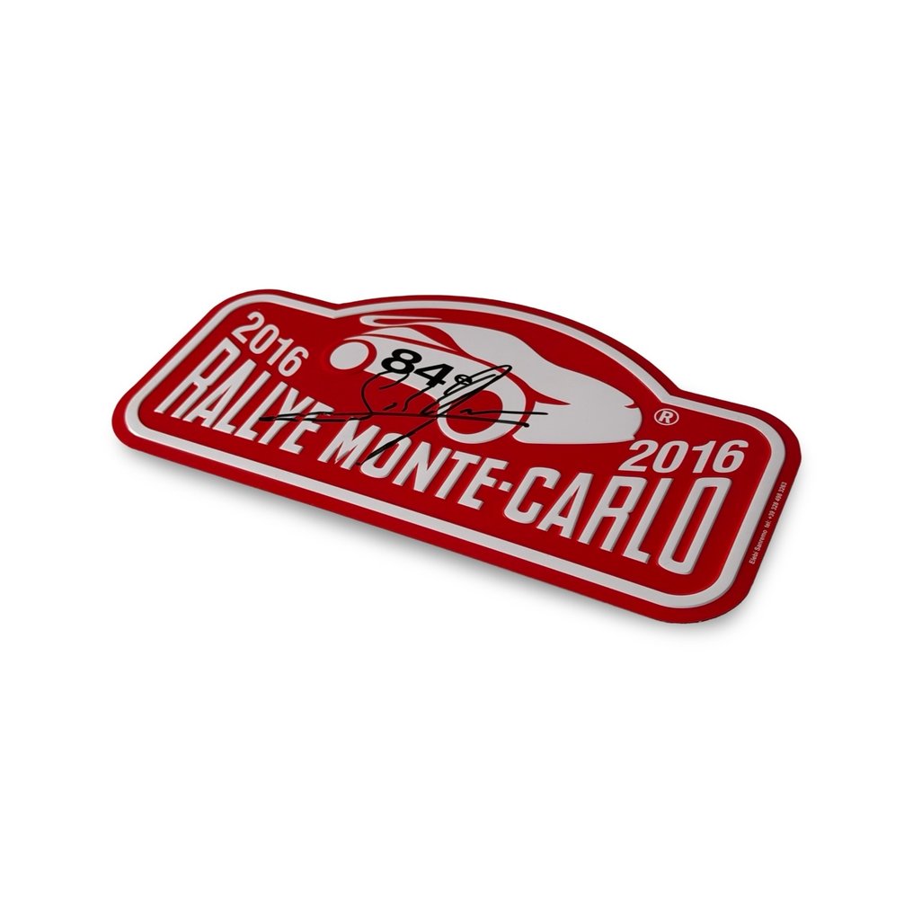 Automobile Club de Monaco - Sports plate - 84th Monte Carlo Rally 2016 by Sébastien Ogier - Aluminium #2.1