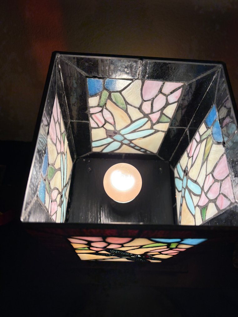 燈 - 彩色玻璃, 血液, 松木 - 玻璃在铅与 Libelle #3.2