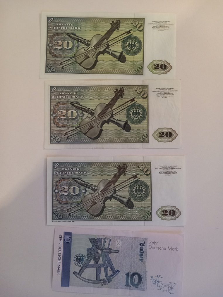 Germania, Republica Federală. - 10 and 3 x 20 Mark - Various Dates  (Fără preț de rezervă) #3.2