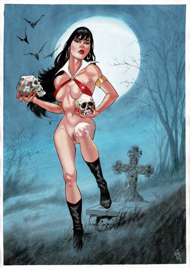 Gürsel, Gürçan - 1 Original colour drawing - Pin Up - Vampirella - 2025 #1.0