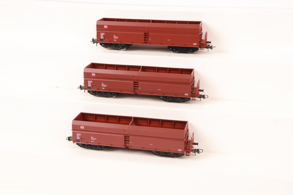 Piko H0 - 66056 - Τρένο μοντελισμού μεταφοράς εμπορευμάτων (3) - Τρεις αυτοαποσυρόμενοι, πρώην DR. - DB #1.0