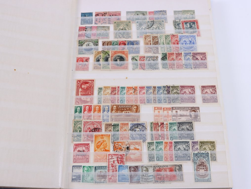 Newfoundland, Barbados, Cyprus & Guadeloupe  - Collection of different countries in a stock album. #3.2