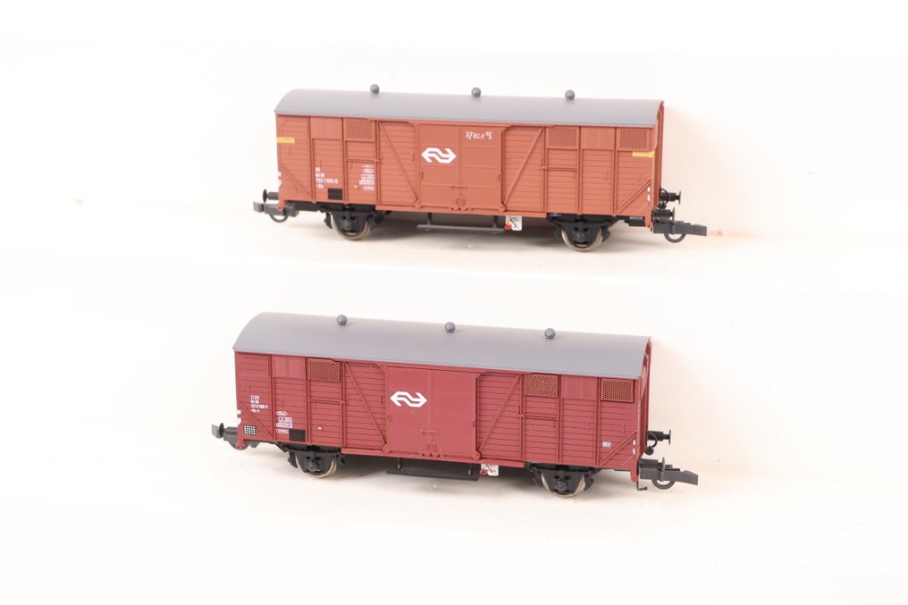 Artitec H0轨 - 20.164.03/20.164.04 - 模型火车货运车厢 (2) - 两节货物车厢 - NS #1.0