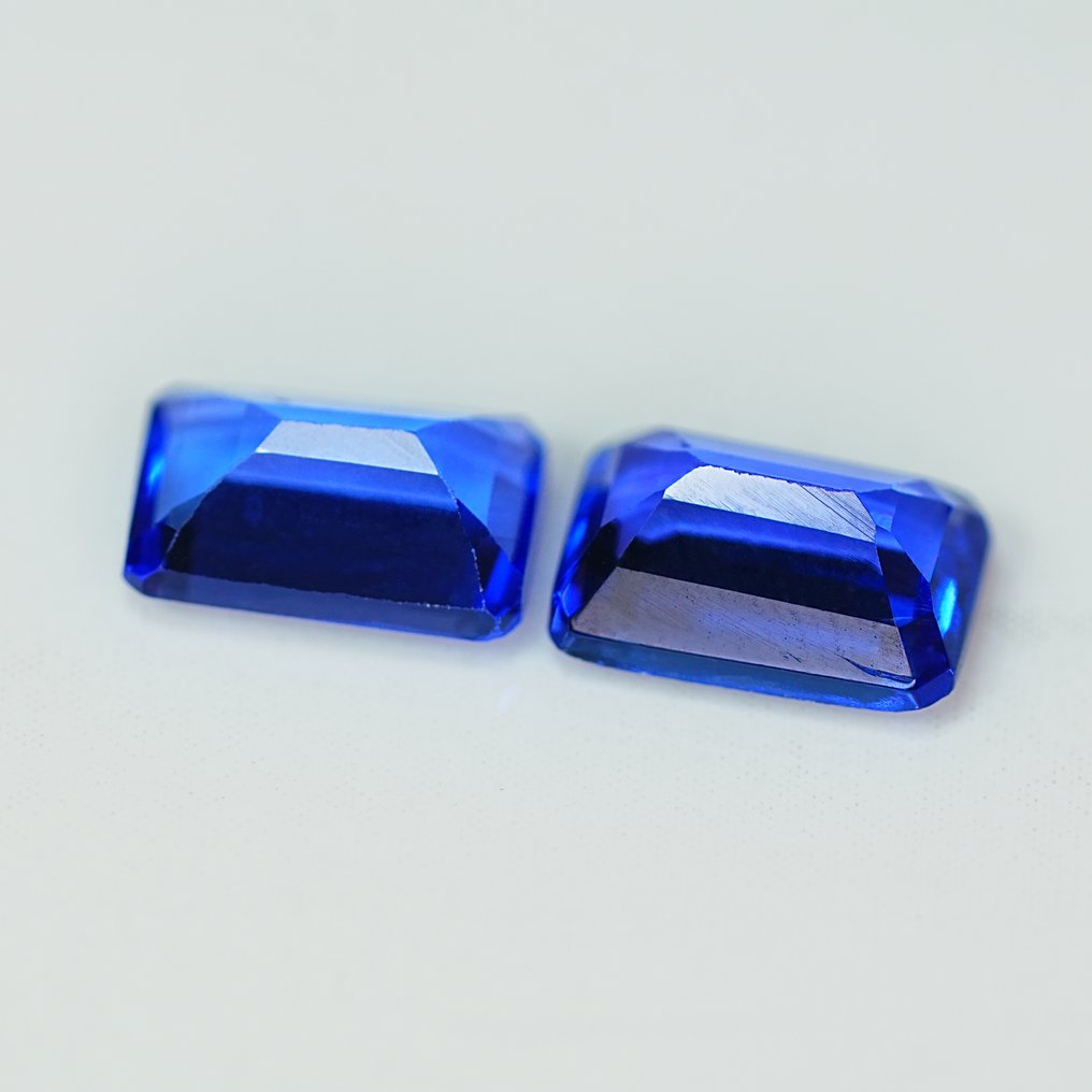没有保留价 - 2 pcs  蓝色, 紫罗兰色 坦桑石  - 1.39 ct - 国际有色宝石协会（ICA GemLab） - 优质搭配 #3.2