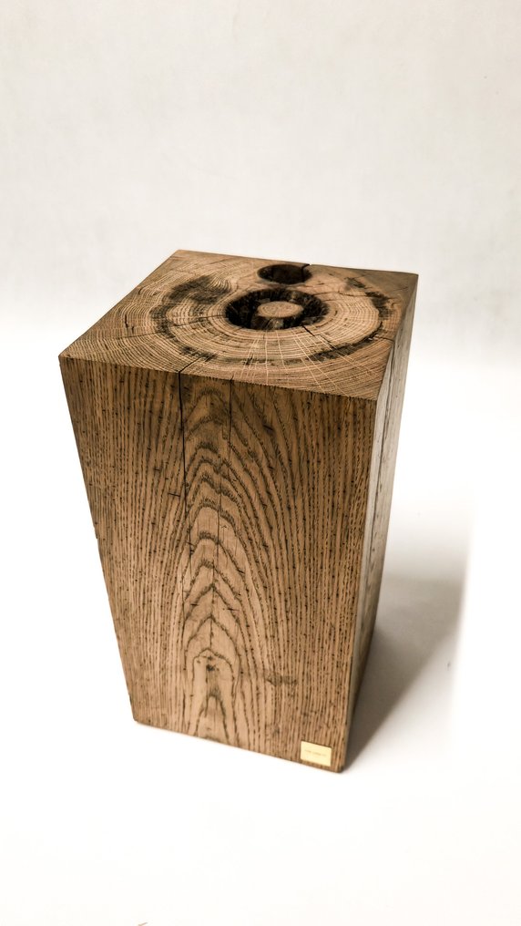 The Forest - Art & Woodworking Studio - Table d'appoint - Chêne - Table basse en bûche de chêne recyclé #3.2