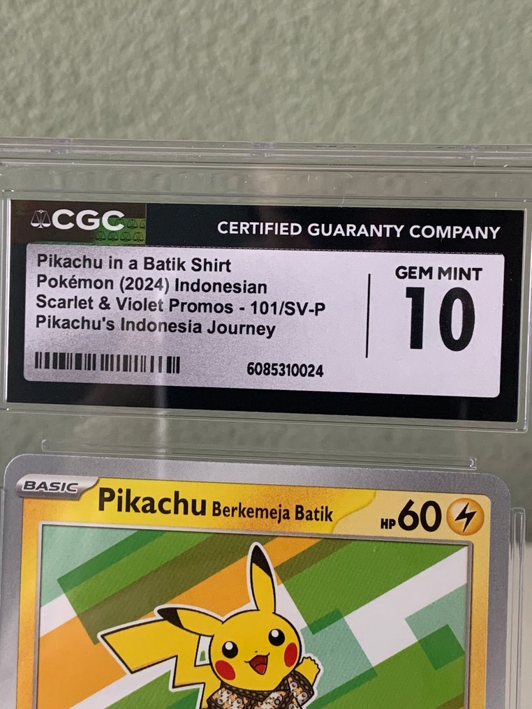 Pokémon - 1 Graded card - Pikachu 101/SV-P Promo card - CGC 10 - Scarlet & Violet - Pikachu's Indonesia Journey #2.1