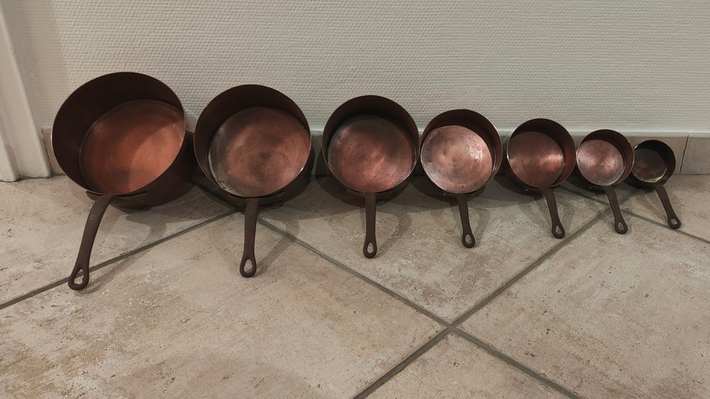 Set di pentole (7) - Rame, Ferro - Set di 7 pentole #1.0