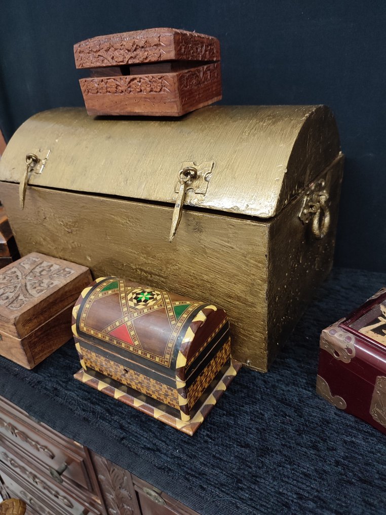 artesanos hechos a mano - Skrin (6) - Træ - Tematisk samling af skattebokse. #2.1
