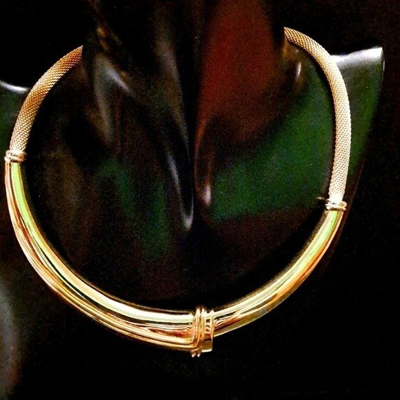 Monet - Gold-plated - Necklace - 1970s  Elegant mesh #2.1