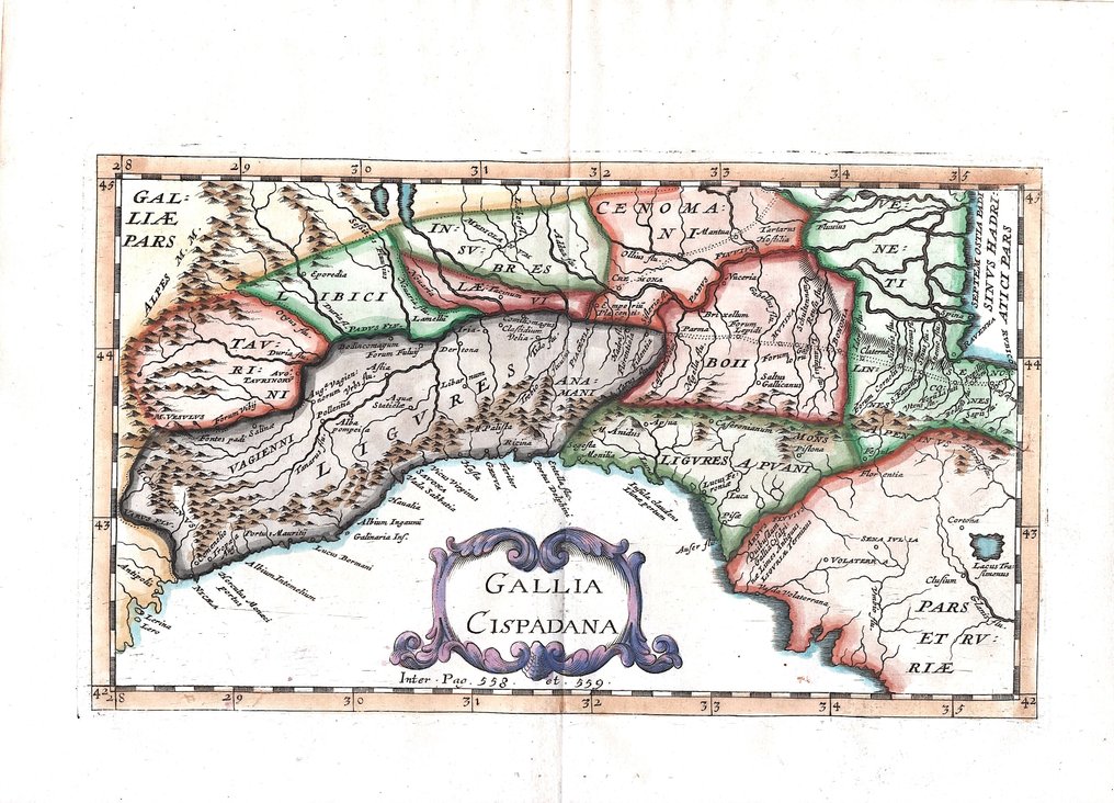 Italia - Piemonte, Toscana, Emilia Romagna, Liguria; P. Briet - Gallia Cispadana - 1649 #3.2