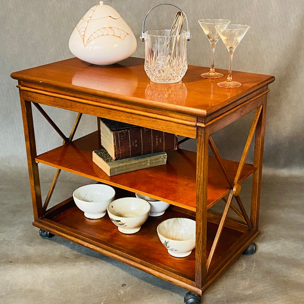 Καροτσάκι σερβιρίσματος - Ξύλο, Ιταλικό design δεκαετίας του '60. #1.0